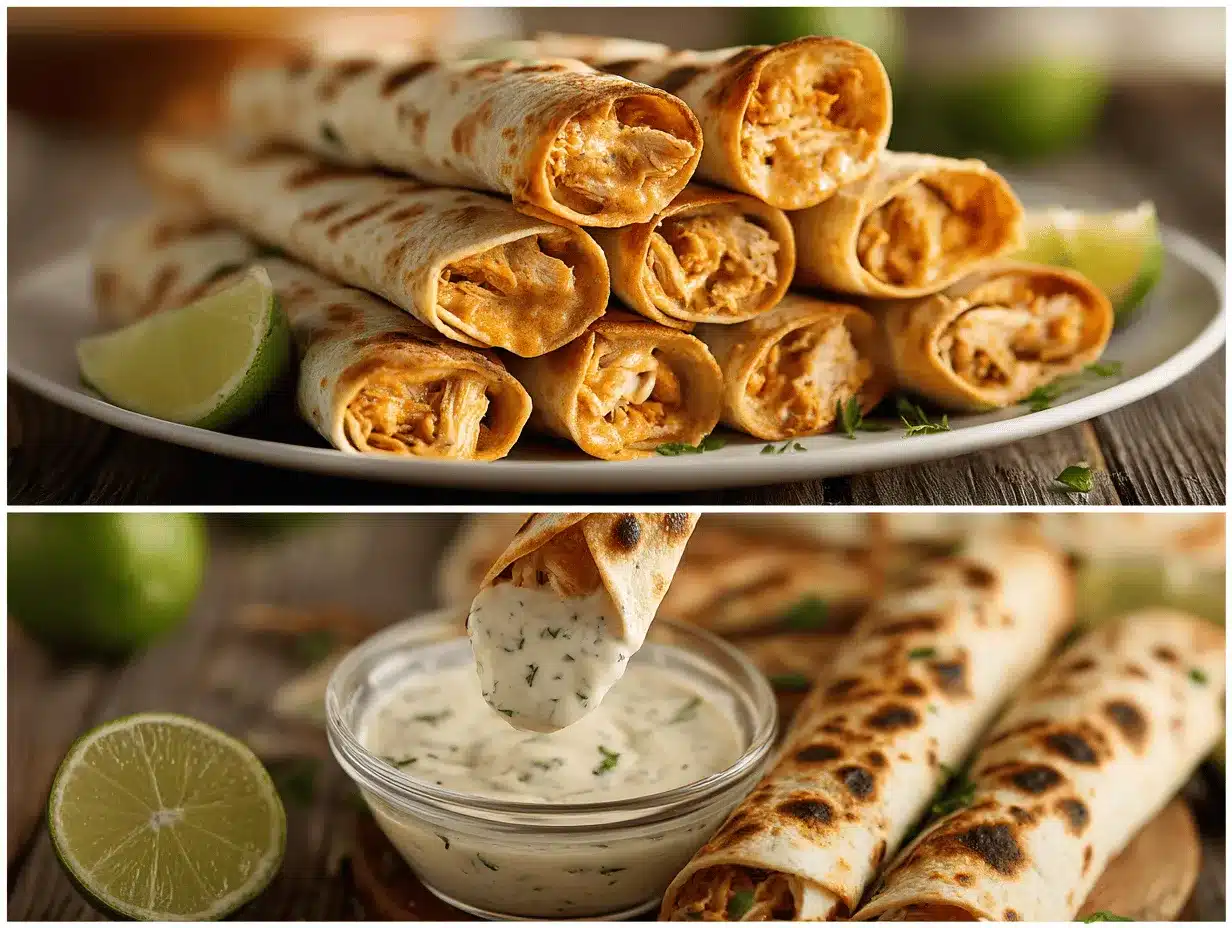 oven baked chicken taquitos preparation steps