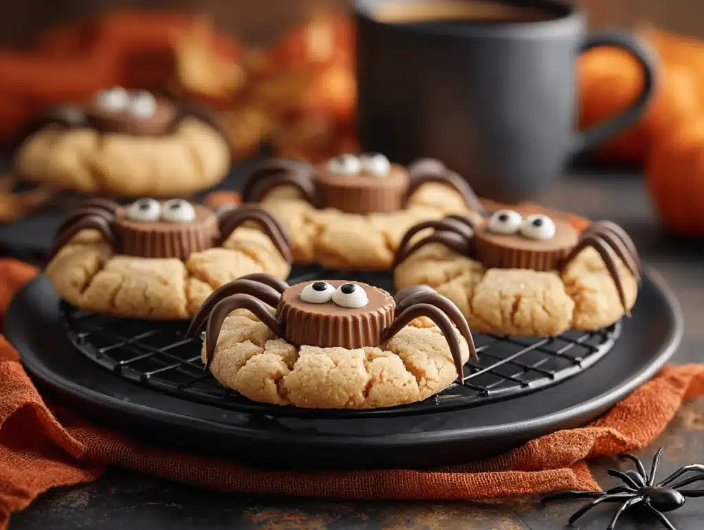 peanut butter spider cookies - featured image