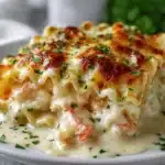 Shrimp and crab Alfredo lasagna roll-ups - featured image