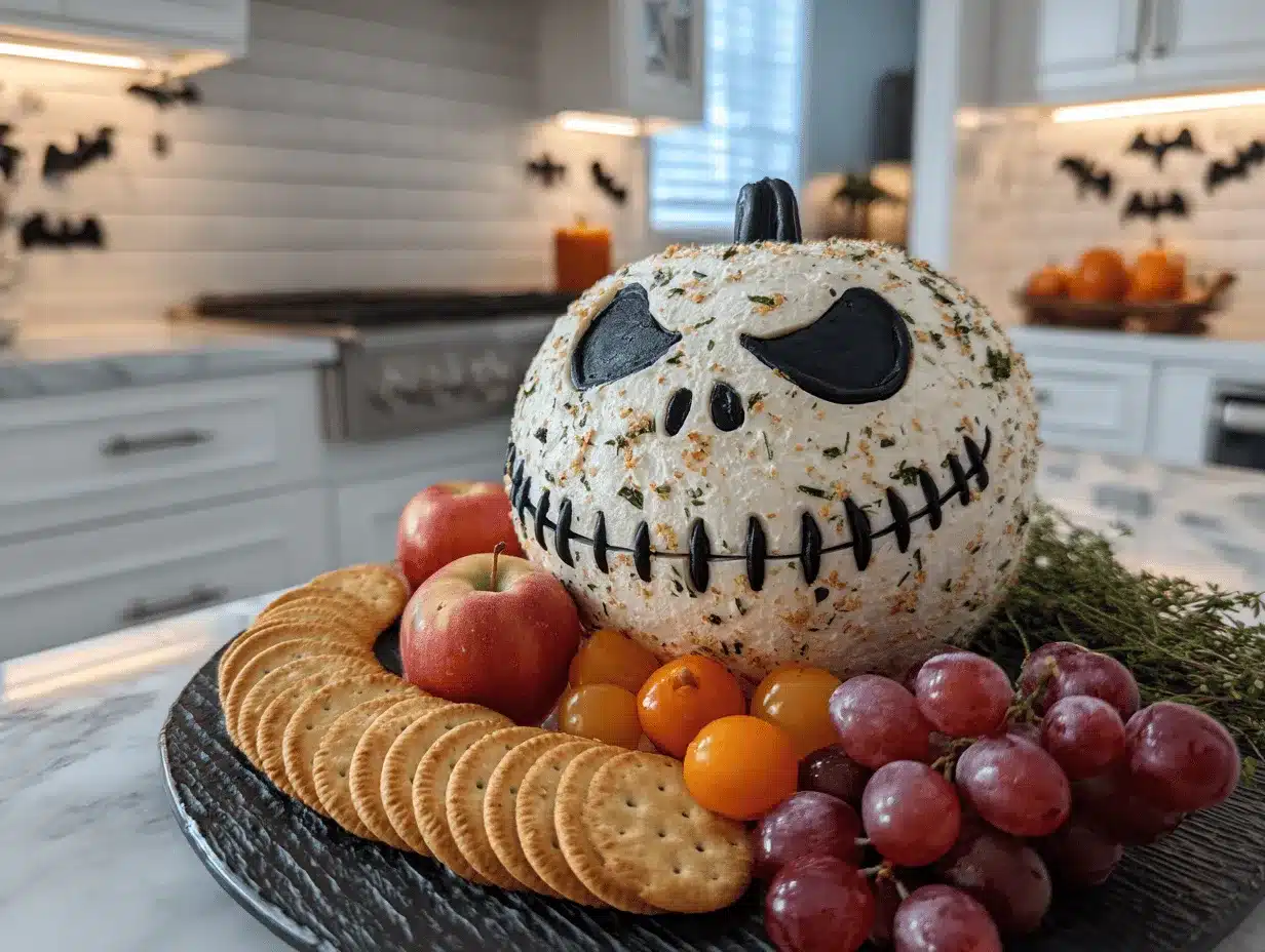 Skellington Cheese Ball preparation steps
