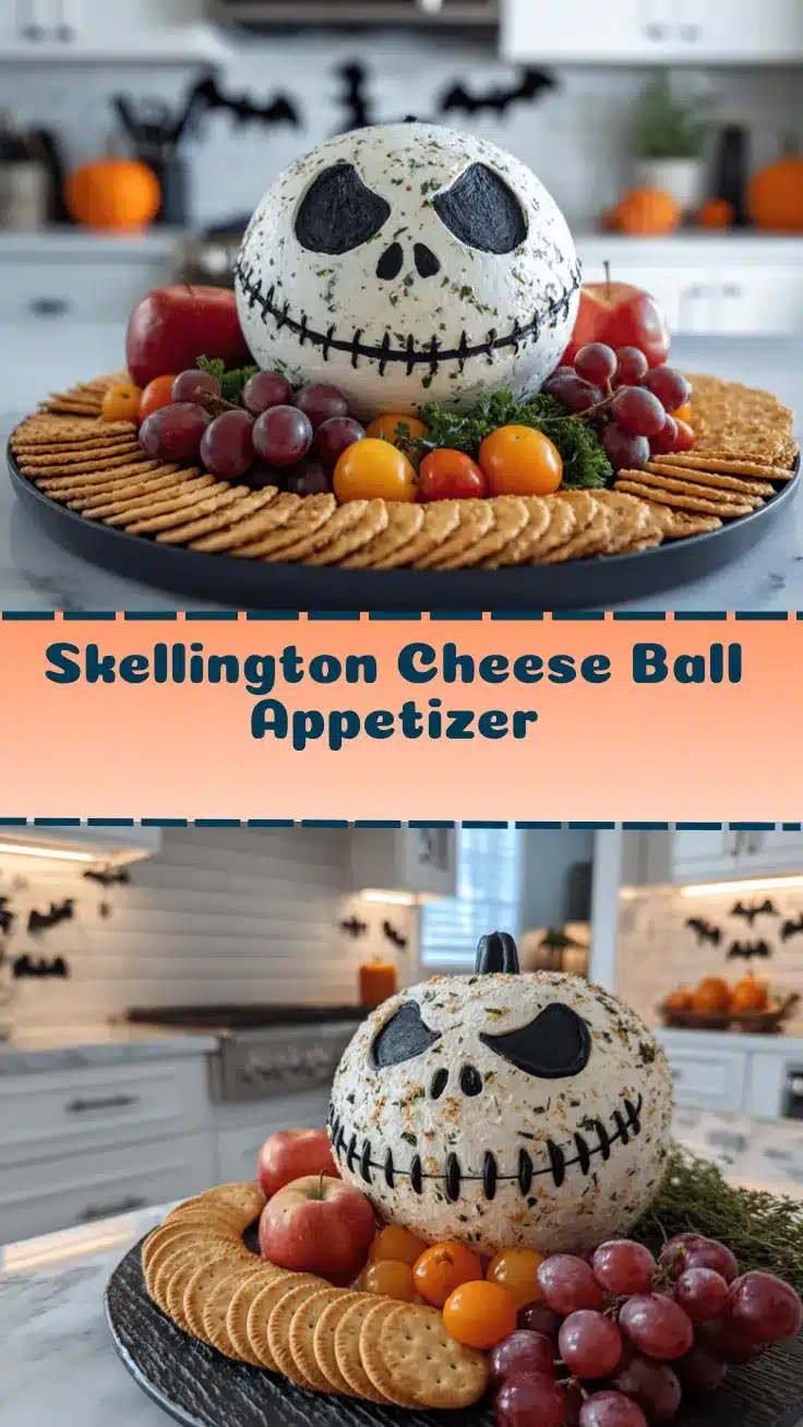 Skellington Cheese Ball recipe