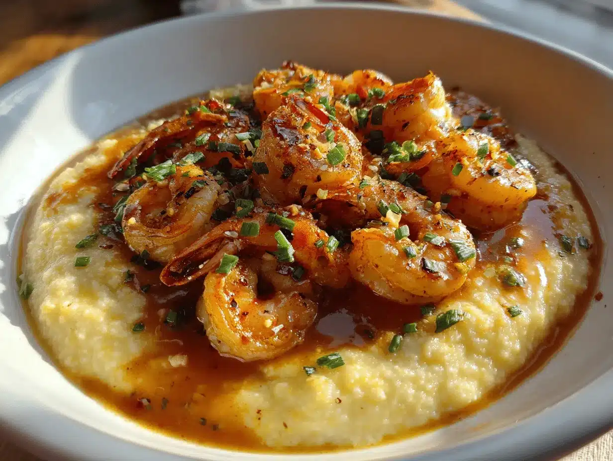 Southern shrimp and grits preparation steps