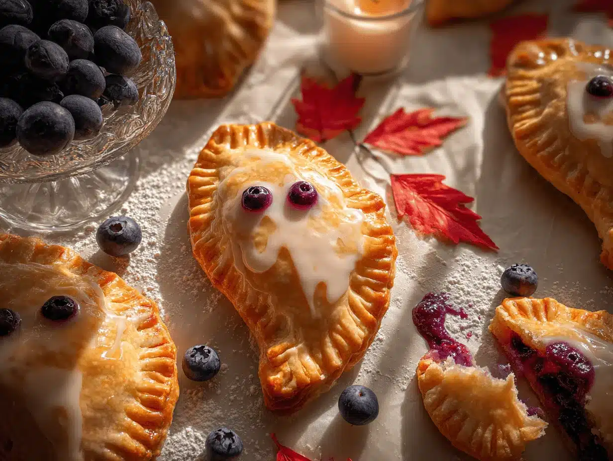 vegan blueberry ghost hand pies preparation steps