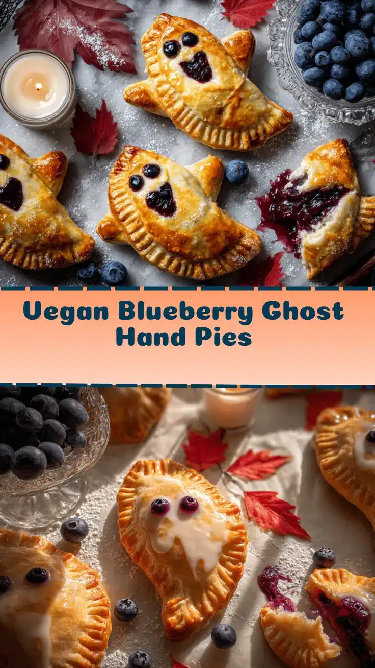 vegan blueberry ghost hand pies recipe