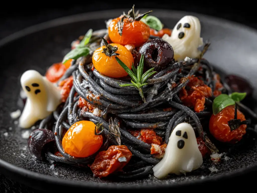 Halloween spaghetti recipe - featured image