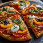 Halloween themed pizza recipe - featured image