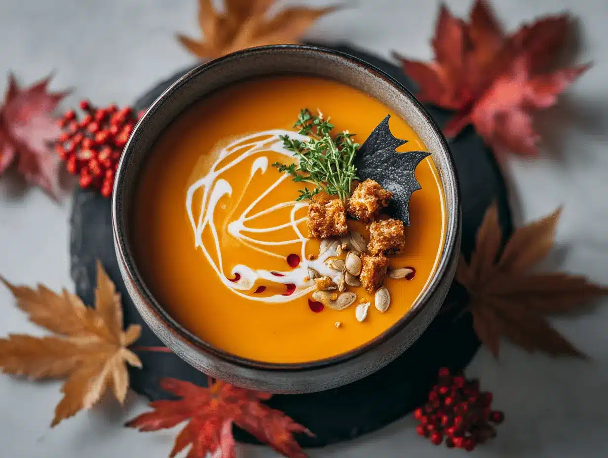 pumpkin Halloween soup preparation steps